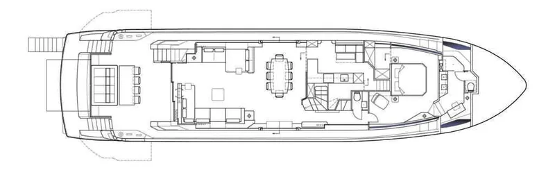 Slide: The Image of Floor plan of 2026 Ladenstein L88 yacht, showcasing interior layout and design features. - 18