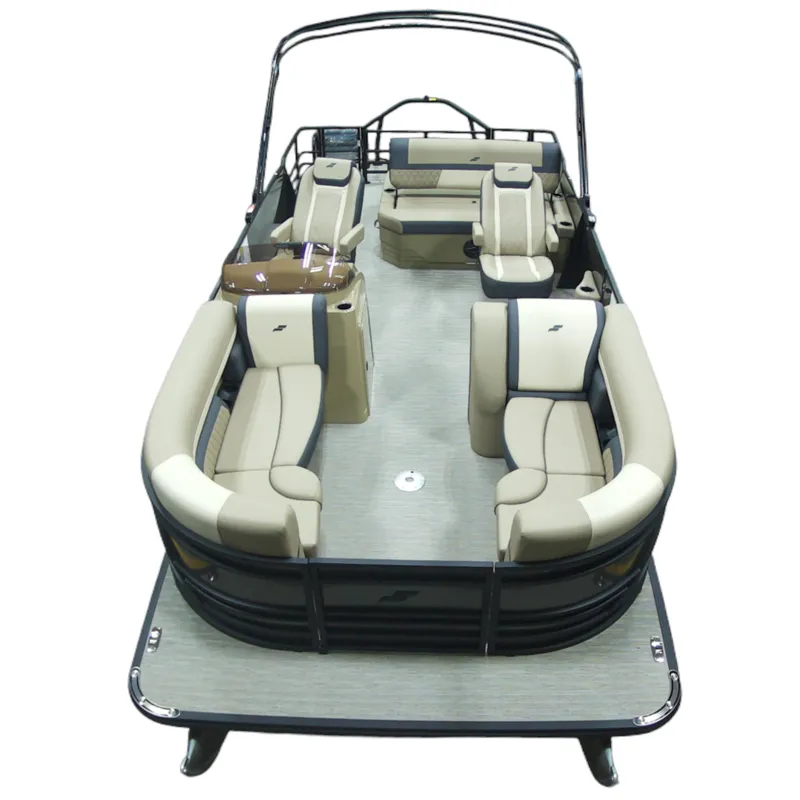 The Image of 2026 Starcraft EXS-3 Q DH Tritoon with luxurious interior seating. - 1