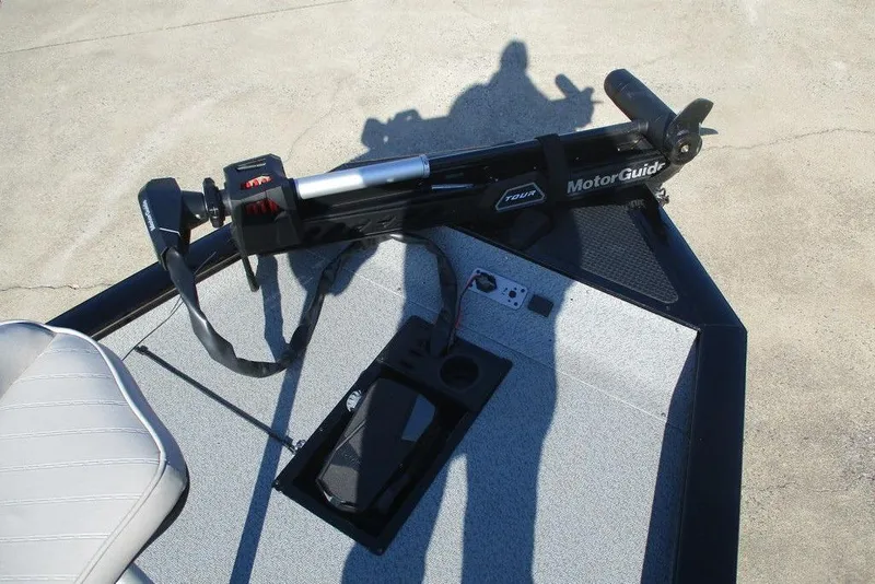 Slide: The Image of 2017 Tracker Pro Team 175 TXW boat with MotorGuide trolling motor. - 6