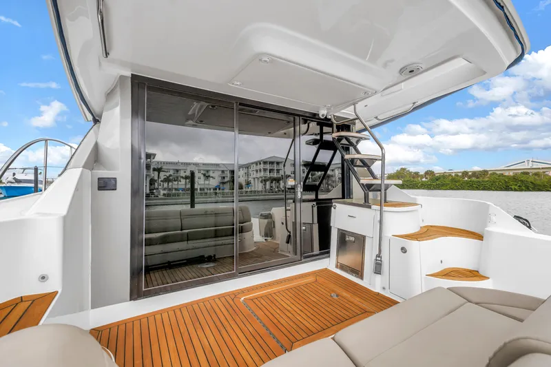 Slide: The Image of Luxurious 2016 Sea Ray 510 Fly yacht with spacious deck and modern amenities. - 51