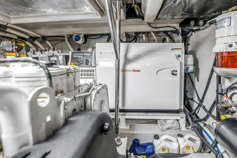 Slide: The Image of Engine room of 2016 Sea Ray 510 Fly with Cummins Onan generator. - 53