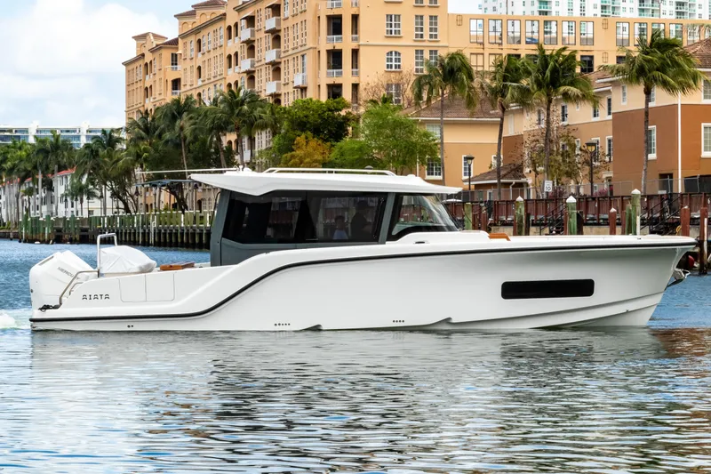 The Image of Aiata Wayfinder 38 Cabin 2026 in urban waterfront setting. - 0