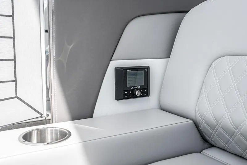 Slide: The Image of Interior seating and control panel of 2024 Cruisers Yachts 50 GLS. - 37
