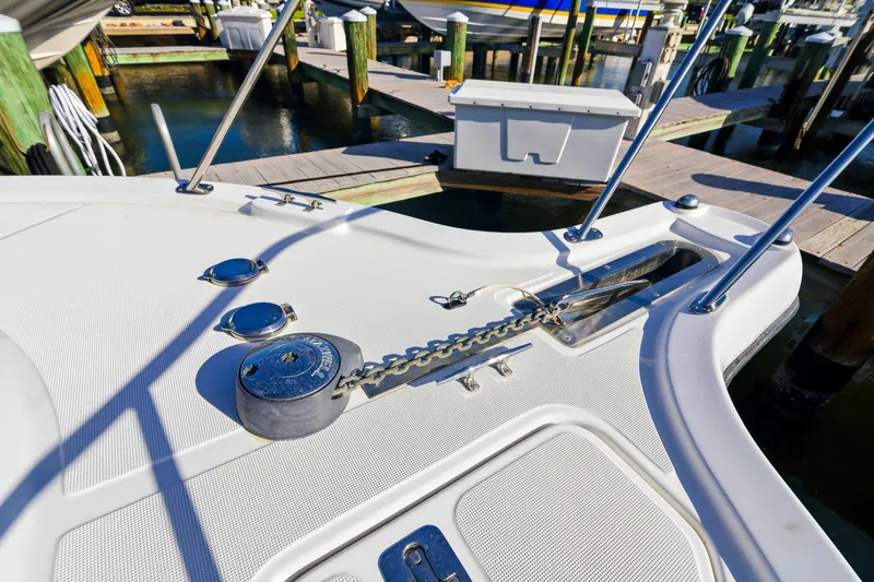 Slide: The Image of 2007 Tiara Yachts 3000 Open anchor system at marina dock. - 21