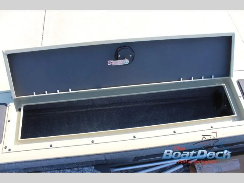 Slide: The Image of Targa V18 Combo 2026 boat storage compartment open. - 20