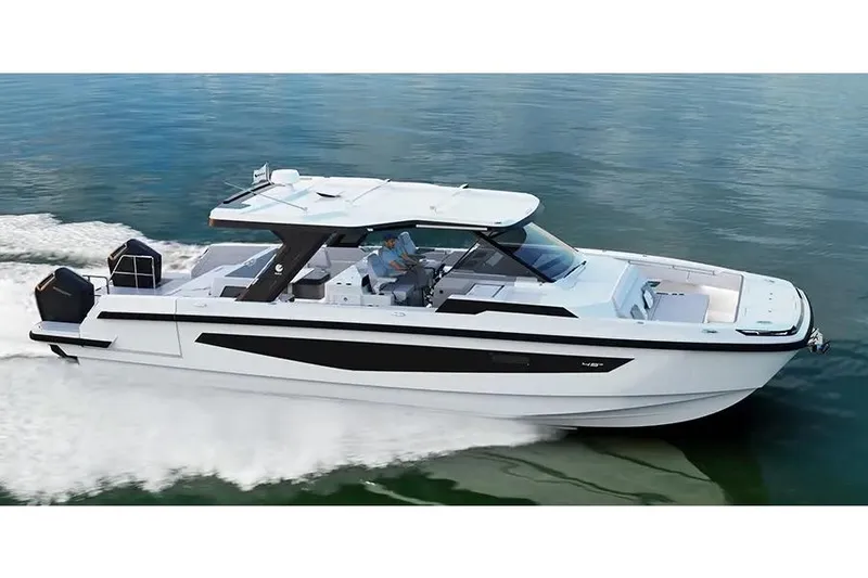 The Image of Manufacturer Provided Image: 2026 Aquila 45 Sport yacht cruising on calm waters. - 0
