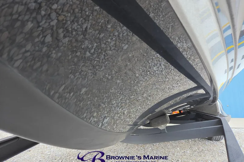Slide: The Image of 2023 Ranger Z520R boat hull on trailer at Brownie's Marine. - 23