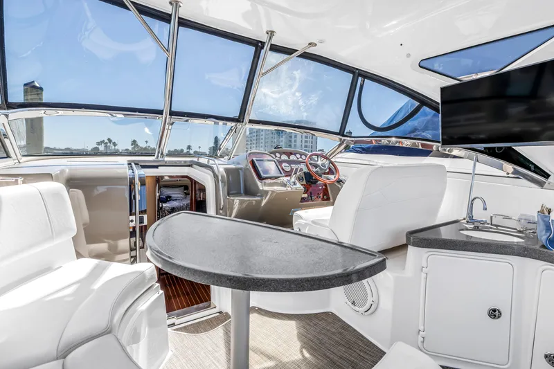 Slide: The Image of Luxurious interior of 2007 Regal Commodore 3760 IB yacht with modern amenities. - 18