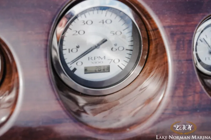 Slide: The Image of Close-up of 2013 Bennington 20 SL boat RPM gauge at Lake Norman Marina. - 16