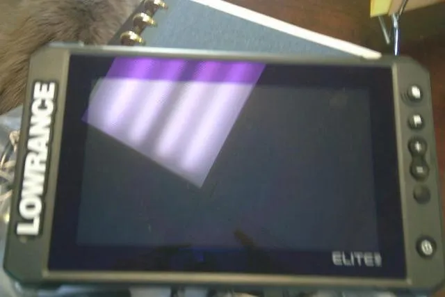 Slide: The Image of Lowrance Elite fishfinder on a 2011 Carolina Skiff 258 DLV boat. - 8