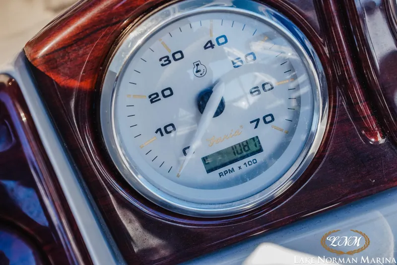 Slide: The Image of Close-up of a Berkshire 190CL 2013 boat tachometer displaying RPM. - 18