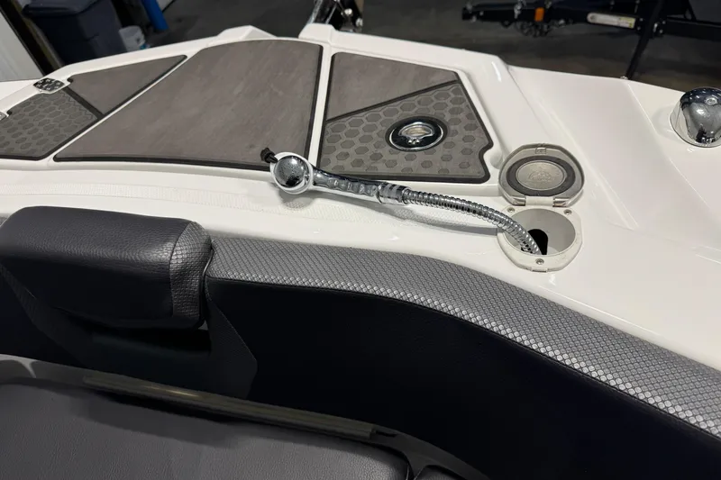Slide: The Image of 2021 Scarab 285 ID boat interior with sleek design and modern fittings. - 13