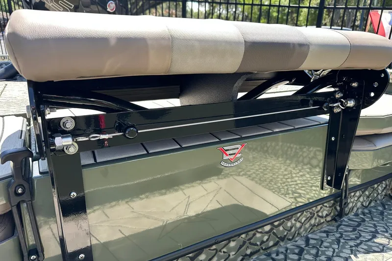 Slide: The Image of 2026 Vexus ACX 2000 boat seat with sturdy metal frame and logo detail. - 15