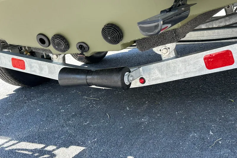 Slide: The Image of Trailer detail of 2026 Vexus ACX 2000 boat with rollers and reflectors. - 28