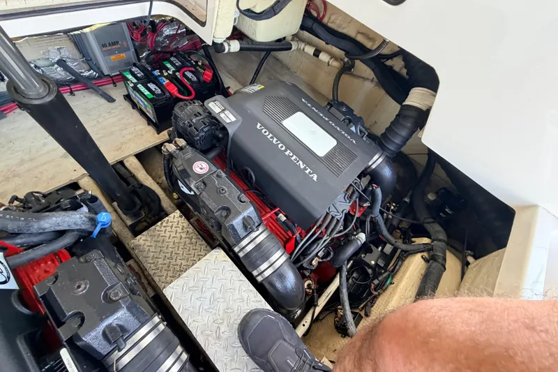 Slide: The Image of Engine compartment of a 2005 Regal 3350 Sport Cruiser with Volvo Penta engine. - 38
