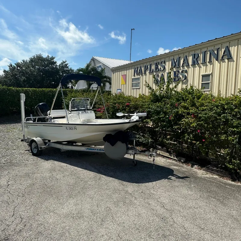 The Image of 2014 Boston Whaler 150 Montauk boat at Naples Marina Sales. - 1