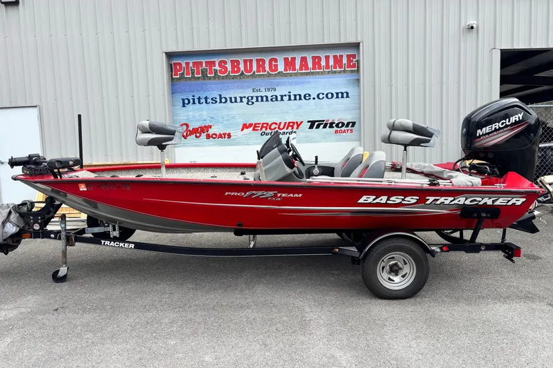 The Image of 2015 Tracker Pro Team 175 TXW bass boat with Mercury engine at Pittsburg Marine. - 0