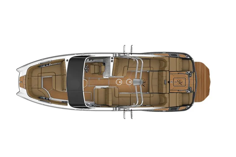 Slide: The Image of Manufacturer Provided Image: Top view of 2021 MasterCraft X26 boat interior layout. - 31