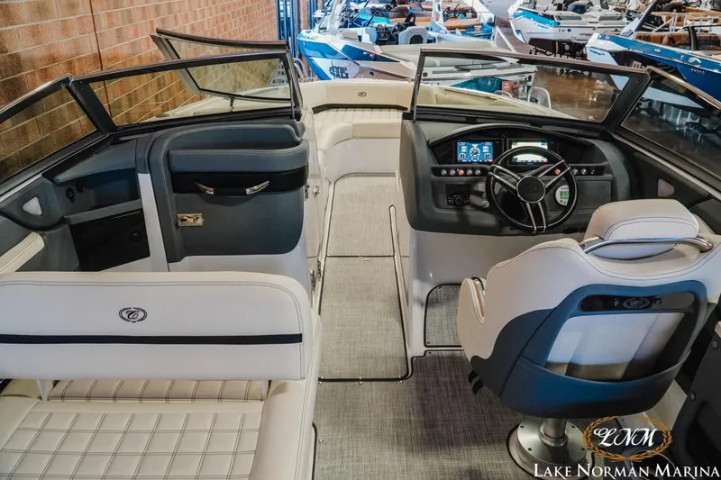 Slide: The Image of Interior of a 2020 Cobalt R7 Surf boat at Lake Norman Marina. - 14