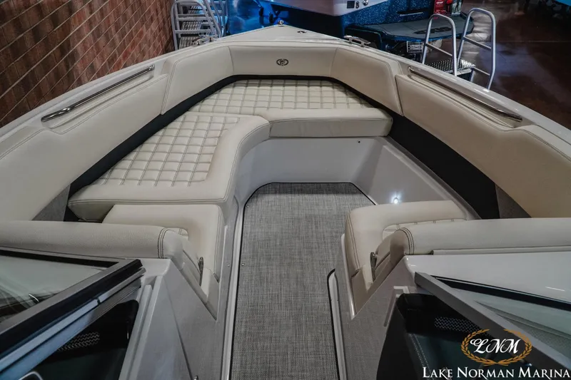 Slide: The Image of 2020 Cobalt R7 Surf boat interior with luxurious seating at Lake Norman Marina. - 22