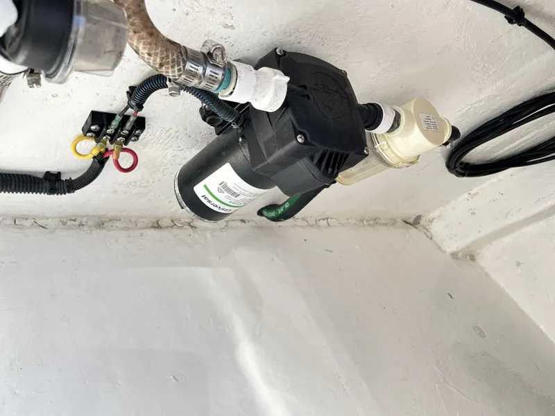 Slide: The Image of Electrical wiring in a 2018 Intrepid 475 Sport Yacht. - 33