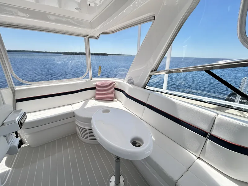 Slide: The Image of Interior of 2018 Intrepid 475 Sport Yacht with ocean view. - 48