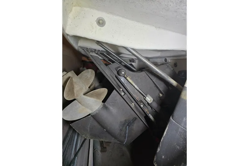 Slide: The Image of 2008 Regal 3060 Window Express boat propeller and engine components. - 30