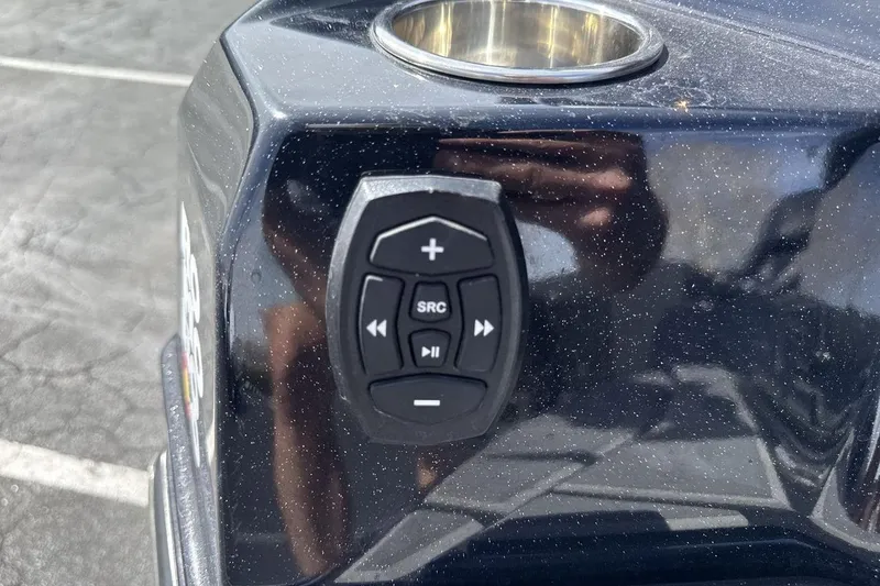 Slide: The Image of Control panel on a 2022 Supra SA 450 boat dashboard. - 27