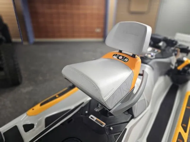 Slide: The Image of Close-up of the seat on a 2026 Sea-Doo FISH PRO jet ski. - 15