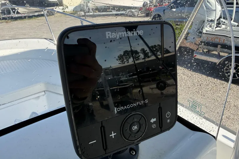 Slide: The Image of Raymarine Dragonfly-5 display on 2015 Boston Whaler 170 Montauk boat dashboard. - 22