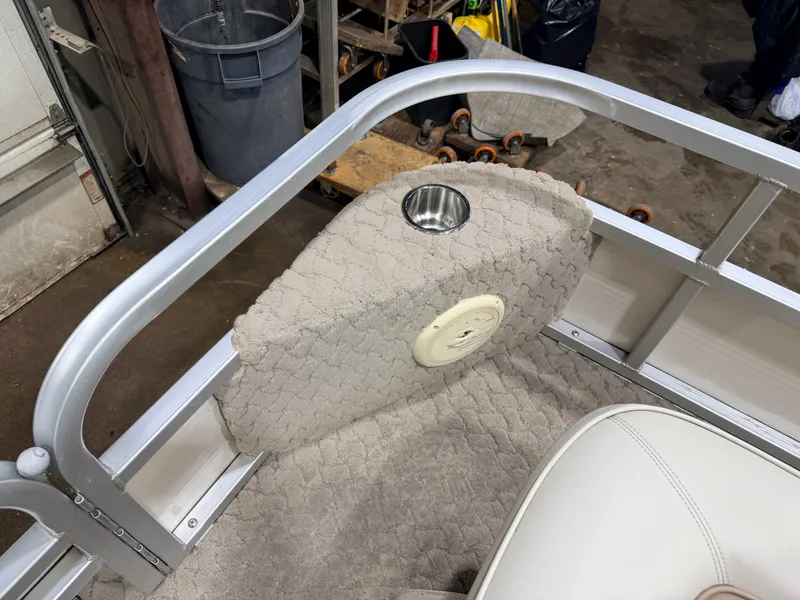 Slide: The Image of Interior of a 2010 Misty Harbor pontoon boat with cup holder. - 20