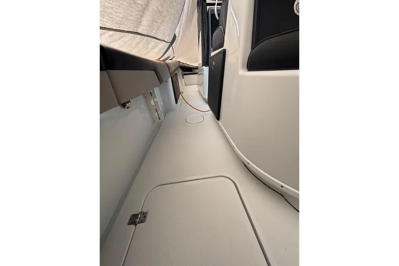 Slide: The Image of 2024 Yellowfin 36 Offshore boat interior with sleek design and modern features. - 25