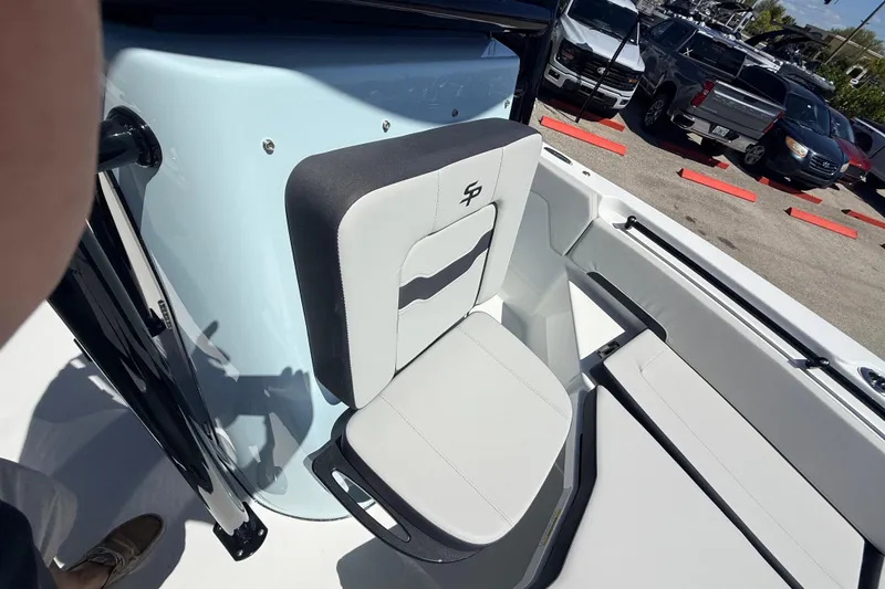 Slide: The Image of 2026 Sea Pro 225FLX Sandbar boat seat, featuring sleek design and comfortable upholstery. - 18