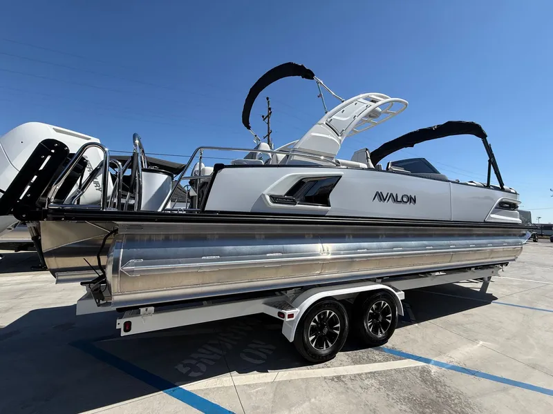 Slide: The Image of Avalon Excalibur LTD Quad Lounger Shift Windshield - 27 FT w/ 425HP Mercury V10! 2026 - 11