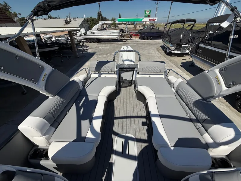 Slide: The Image of Avalon Excalibur LTD Quad Lounger Shift Windshield - 27 FT w/ 425HP Mercury V10! 2026 - 14