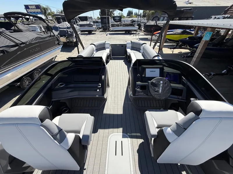 Slide: The Image of Avalon Excalibur LTD Quad Lounger Shift Windshield - 27 FT w/ 425HP Mercury V10! 2026 - 16