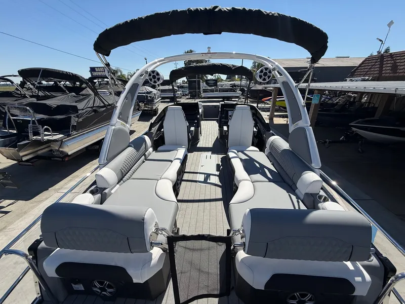 Slide: The Image of Avalon Excalibur LTD Quad Lounger Shift Windshield - 27 FT w/ 425HP Mercury V10! 2026 - 8