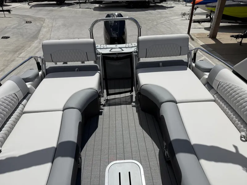 Slide: The Image of Avalon Excalibur LTD Quad Lounger Shift Windshield - 25 FT w/ 400HP Mercury V10! 2026 - 4