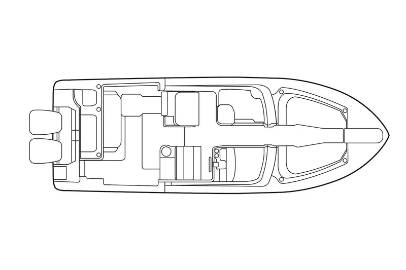 Slide: The Image of Manufacturer Provided Image: Top view layout of 2024 Grady-White Freedom 307 boat. - 20