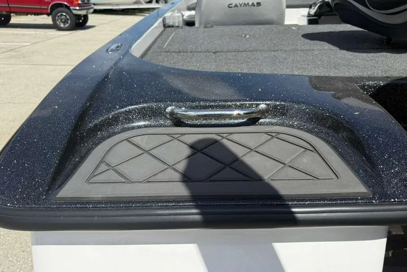 Slide: The Image of 2025 Caymas CX 20 PRO boat deck with textured grip and metallic finish. - 11
