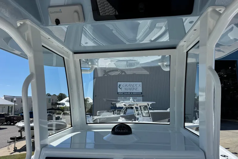 Slide: The Image of Interior view of 2026 Yellowfin 36 Offshore boat at Grander Marine dealership. - 20