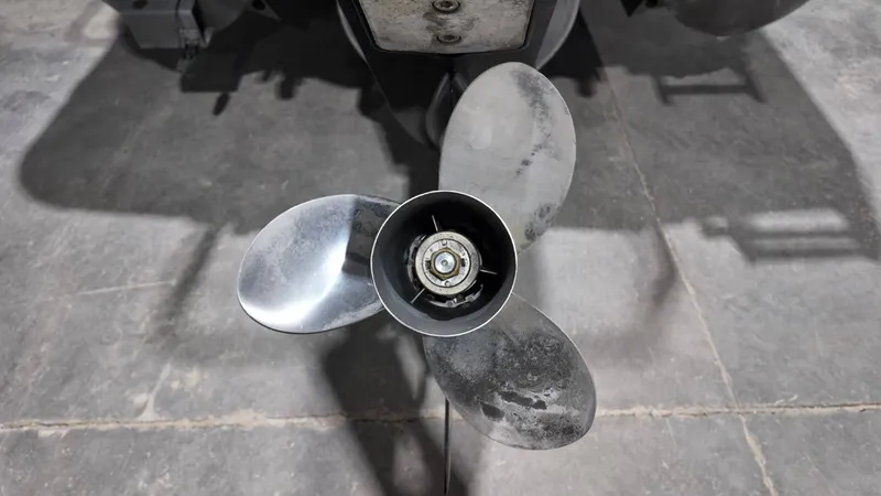 Slide: The Image of Close-up of a boat propeller, Bennington SXP SERIES 23SS 2019. - 12