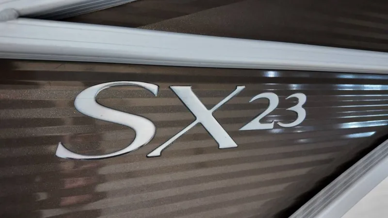 Slide: The Image of Close-up of Bennington SXP SERIES 23SS lettering, 2019 model. - 6