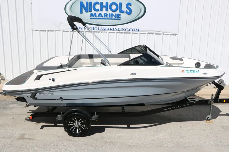 Slide: The Image of 2022 Bayliner VR5 boat on trailer at Nichols Marine. - 13