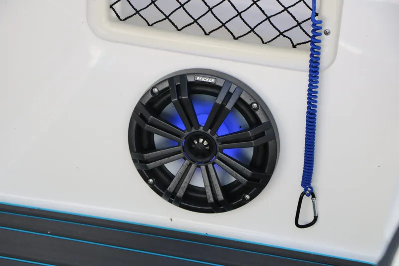 Slide: The Image of 2022 Bayliner VR5 boat speaker with blue LED light. - 29
