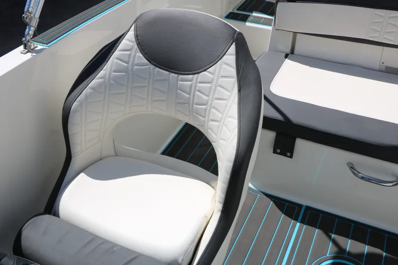 Slide: The Image of Interior of 2022 Bayliner VR5 featuring stylish seating. - 34