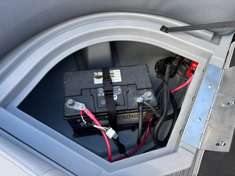 Slide: The Image of Battery in Bentley Pontoons 223 Bolt 2026 pontoon boat. - 30