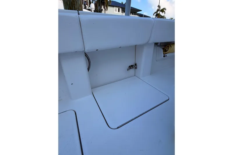 Slide: The Image of 2017 Invincible 39 Open Fisherman boat interior storage compartment. - 24