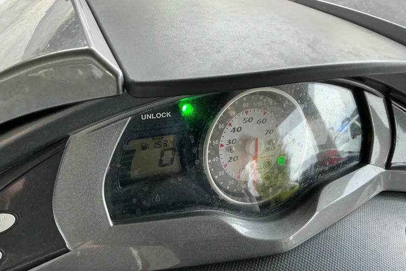 Slide: The Image of Dashboard of a 2008 Yamaha WaveRunner FX Cruiser SHO with speedometer and digital display. - 6