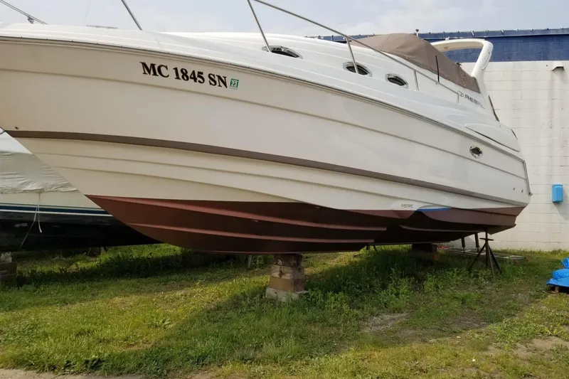 Slide: The Image of 2003 Regal Commodore 2860 boat on dry dock, registration MC 1845 SN. - 10